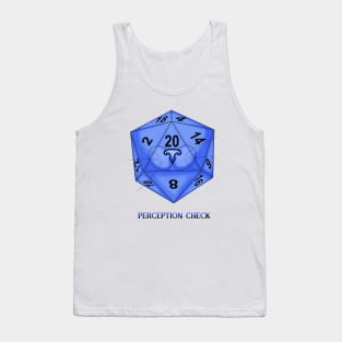 Dice. Cat. D20. Perception Check Tank Top